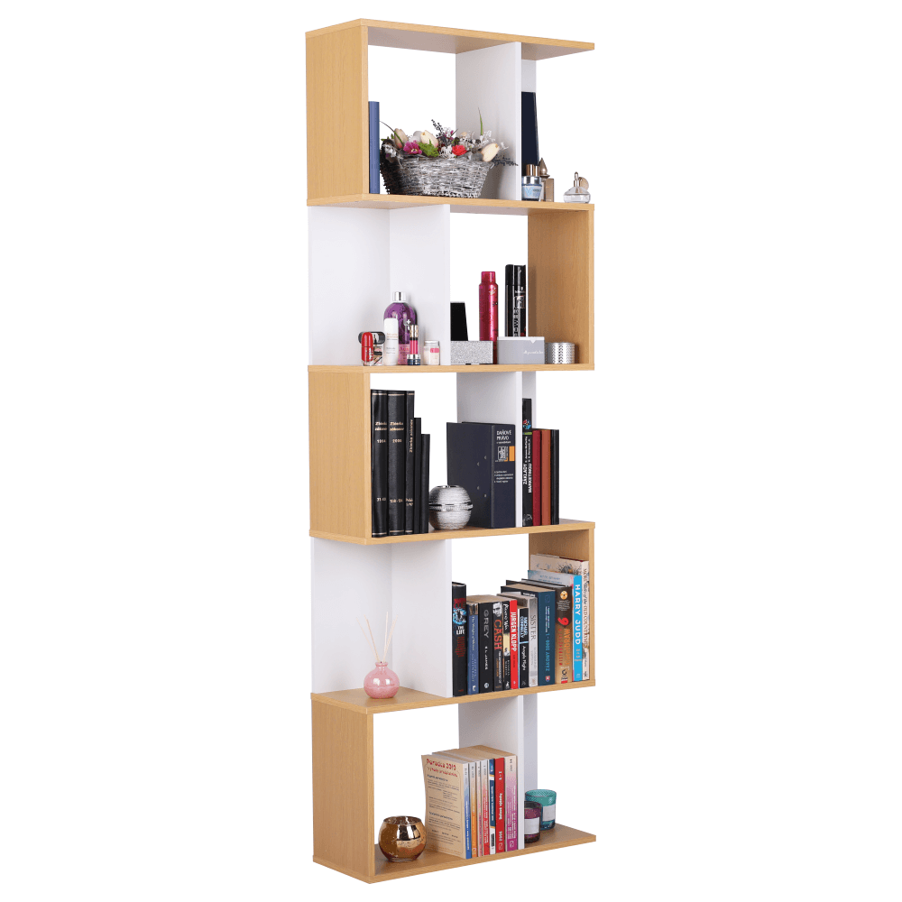 Biblioteca ERDEM NEW TYP 4, pin/alb, DTD laminat, 60x24x180 cm