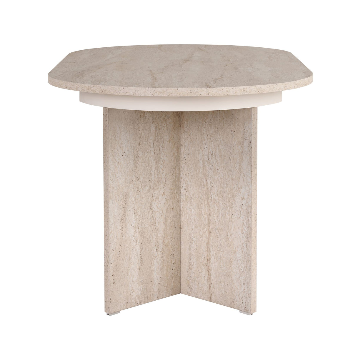 Masă dining extensibilă, Sorell - Travertine, Travertin