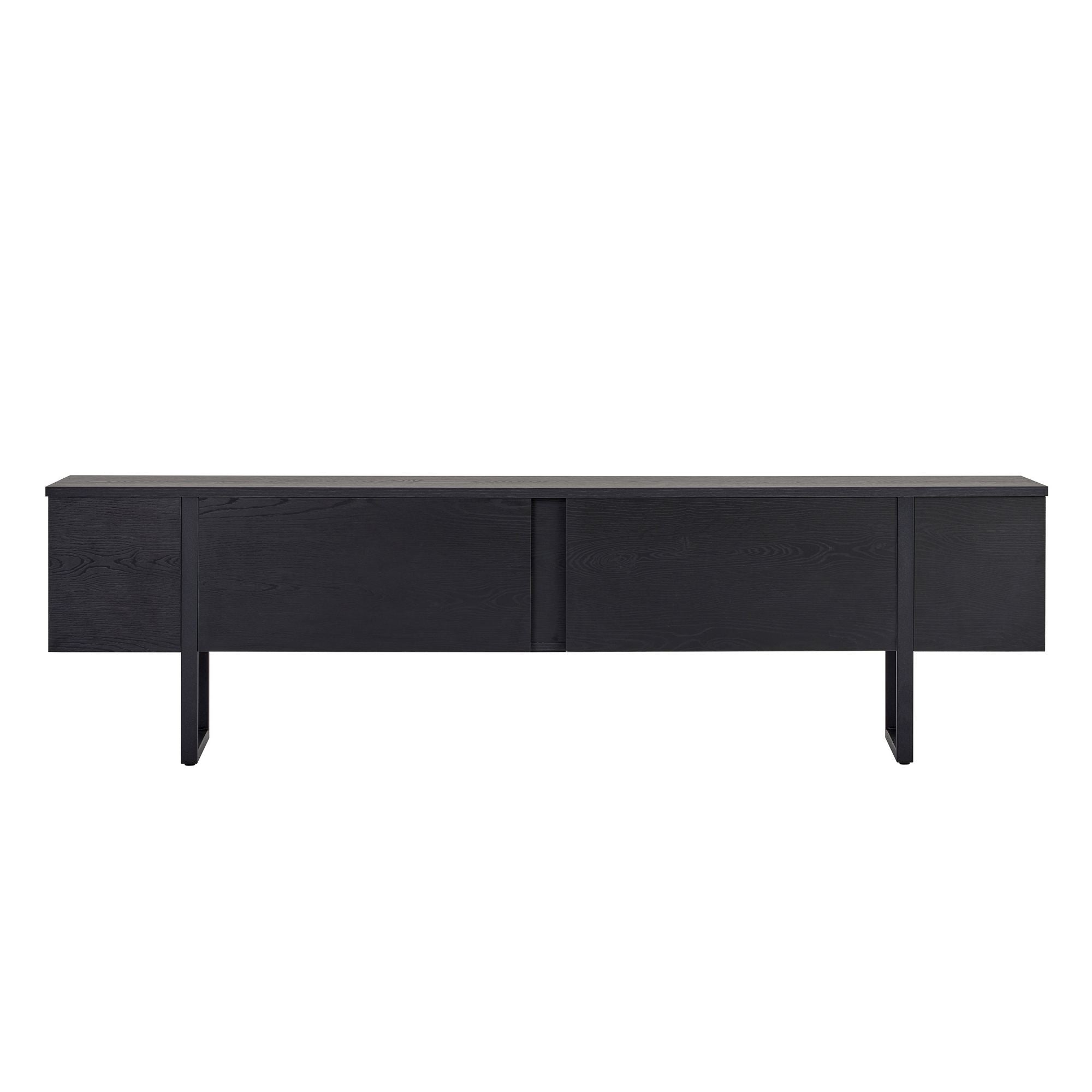 Comodă TV, Onera - Wood Black, Black, Lemn Negru / Negru