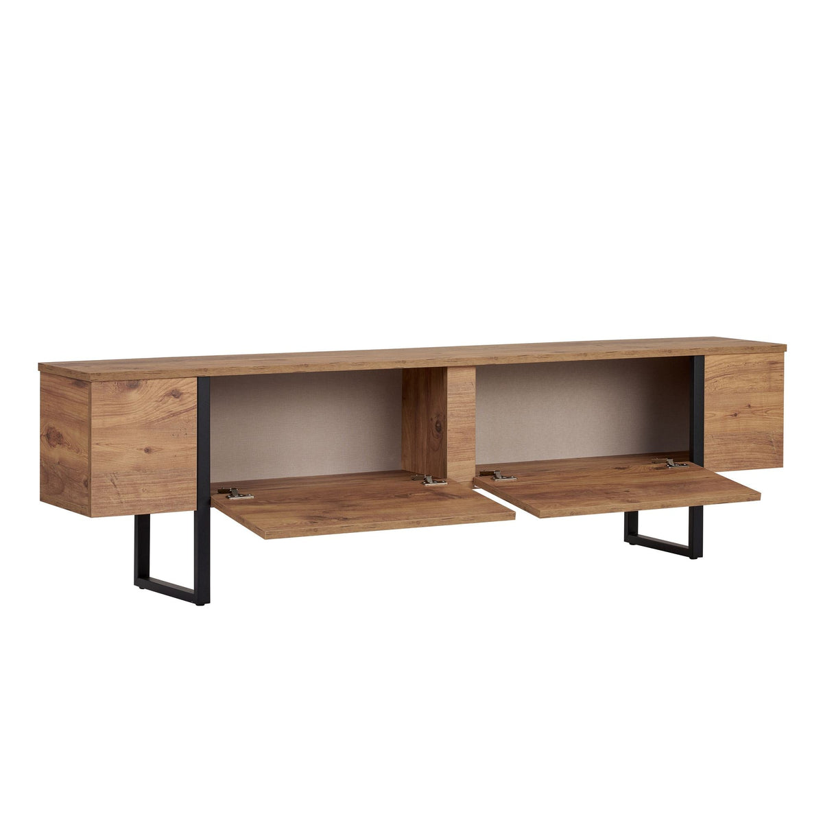 Comodă TV, Onera - Atlantic Pine, Black, Pin Atlantic / Negru