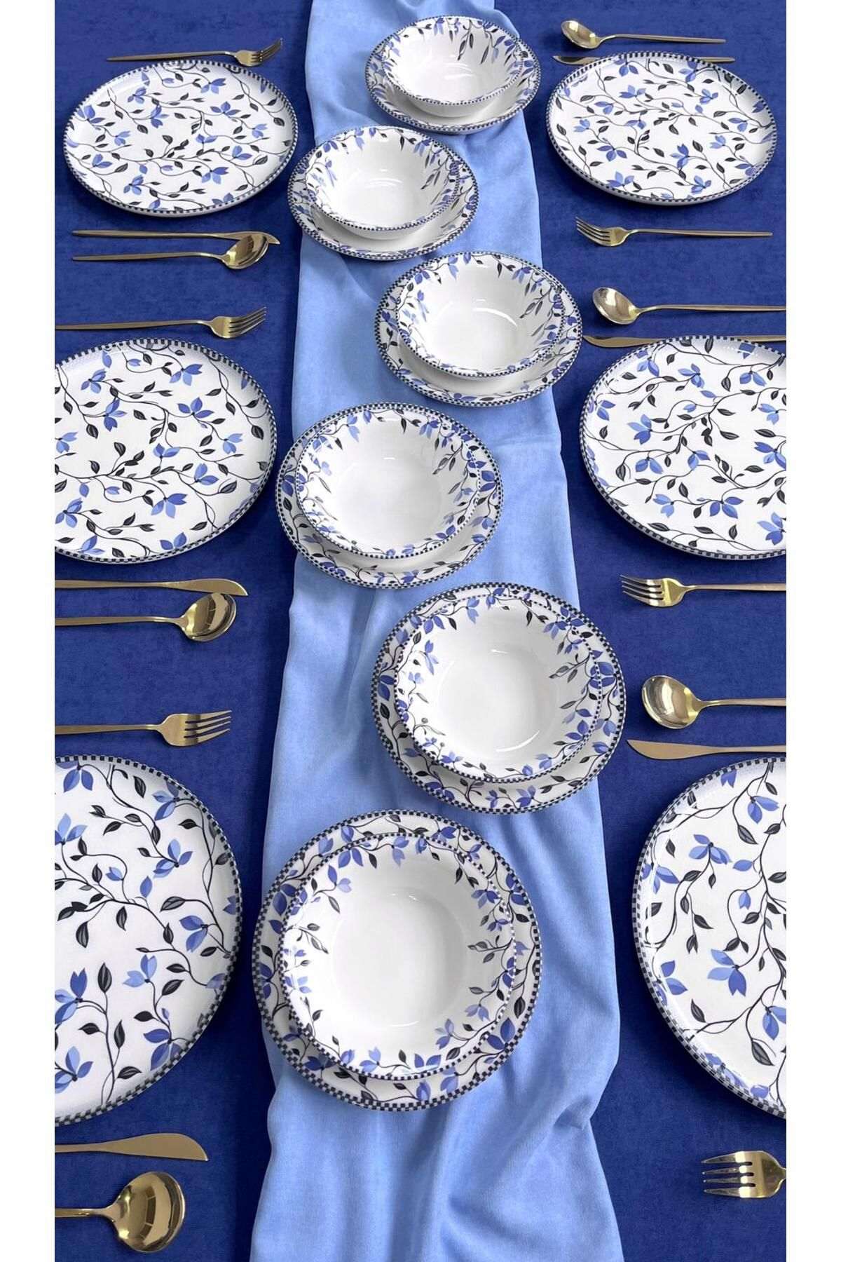 Set veselă (18 piese), BerfuRolyefliLux18, Multicolor