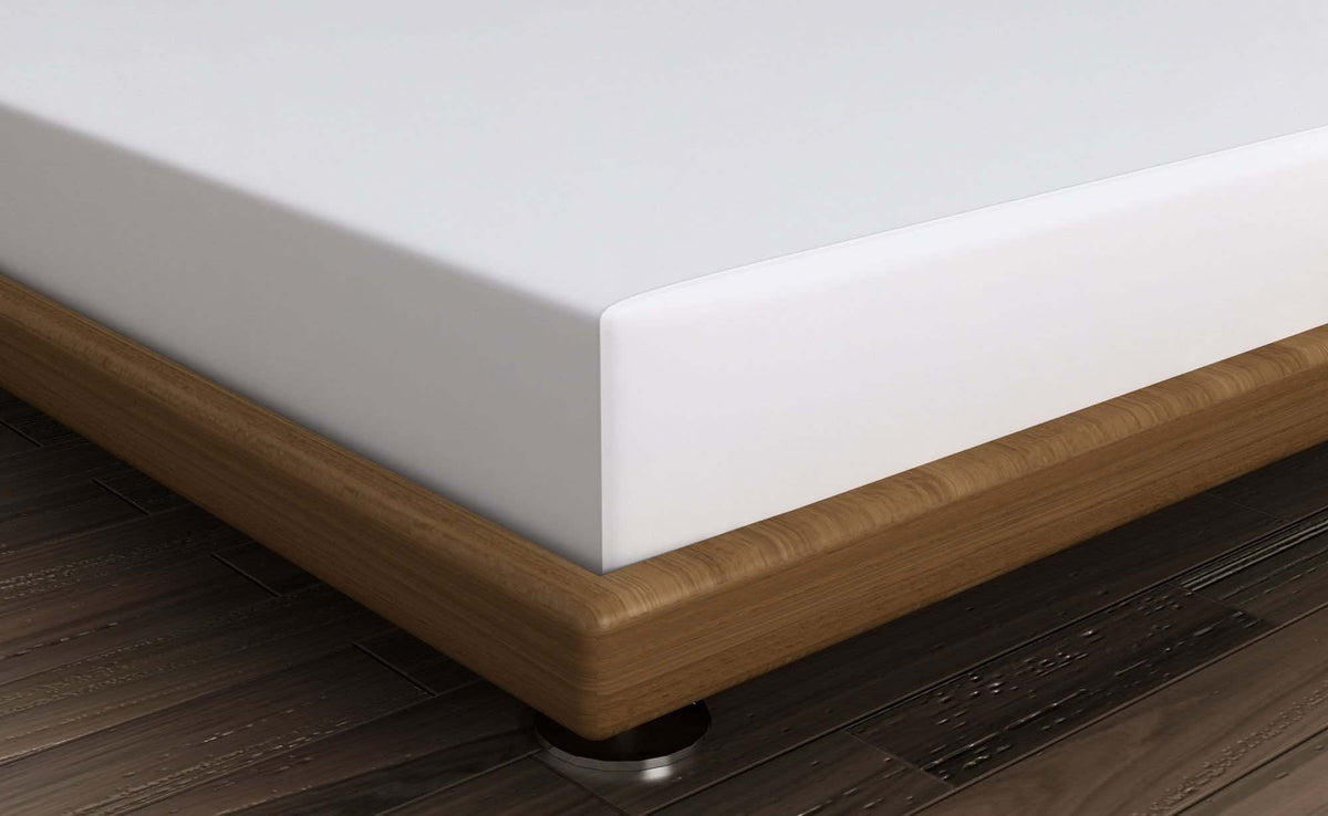 Cearșaf pat dublu cu elastic ranforce, White, Alb