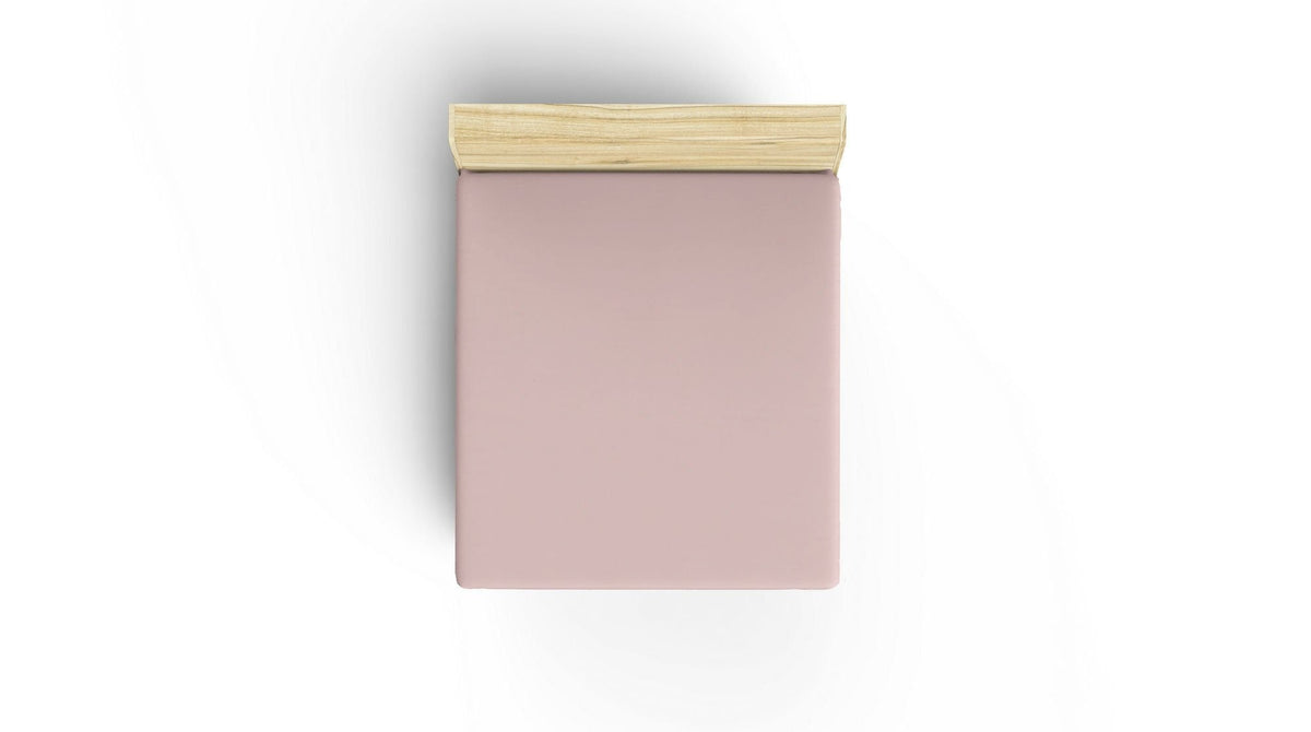 Cearșaf pat dublu cu elastic ranforce, Dusty Rose, Roz prăfuit