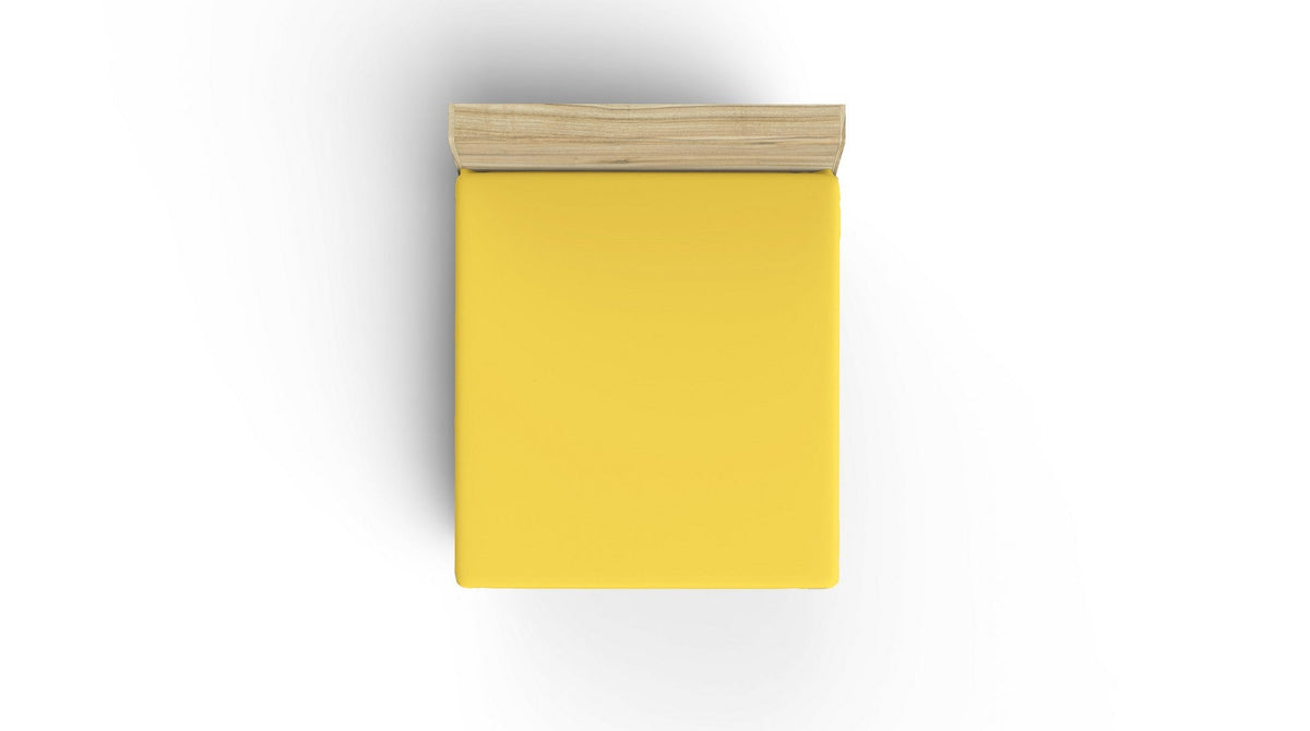 Cearșaf pat dublu cu elastic ranforce, Dark Yellow, Galben închis