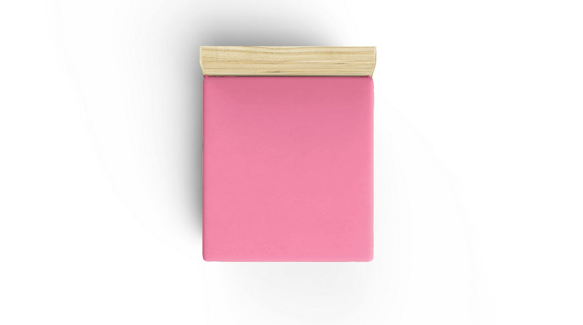 Cearșaf pat dublu cu elastic ranforce, Pink, Roz