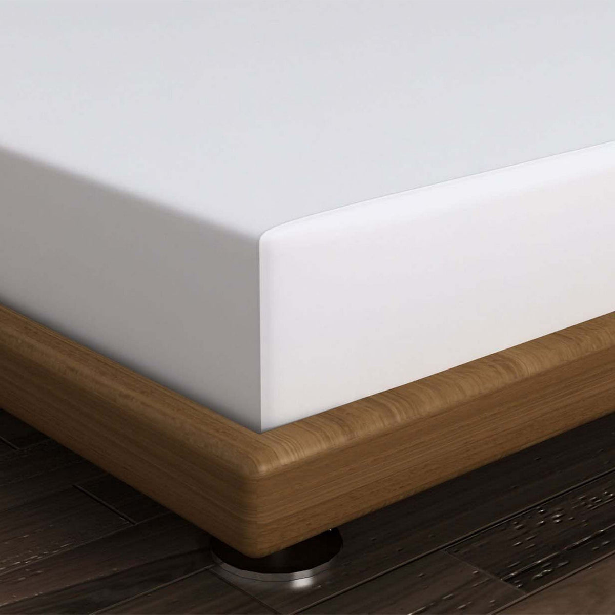 Cearșaf pat dublu XL cu elastic ranforce, White, Alb