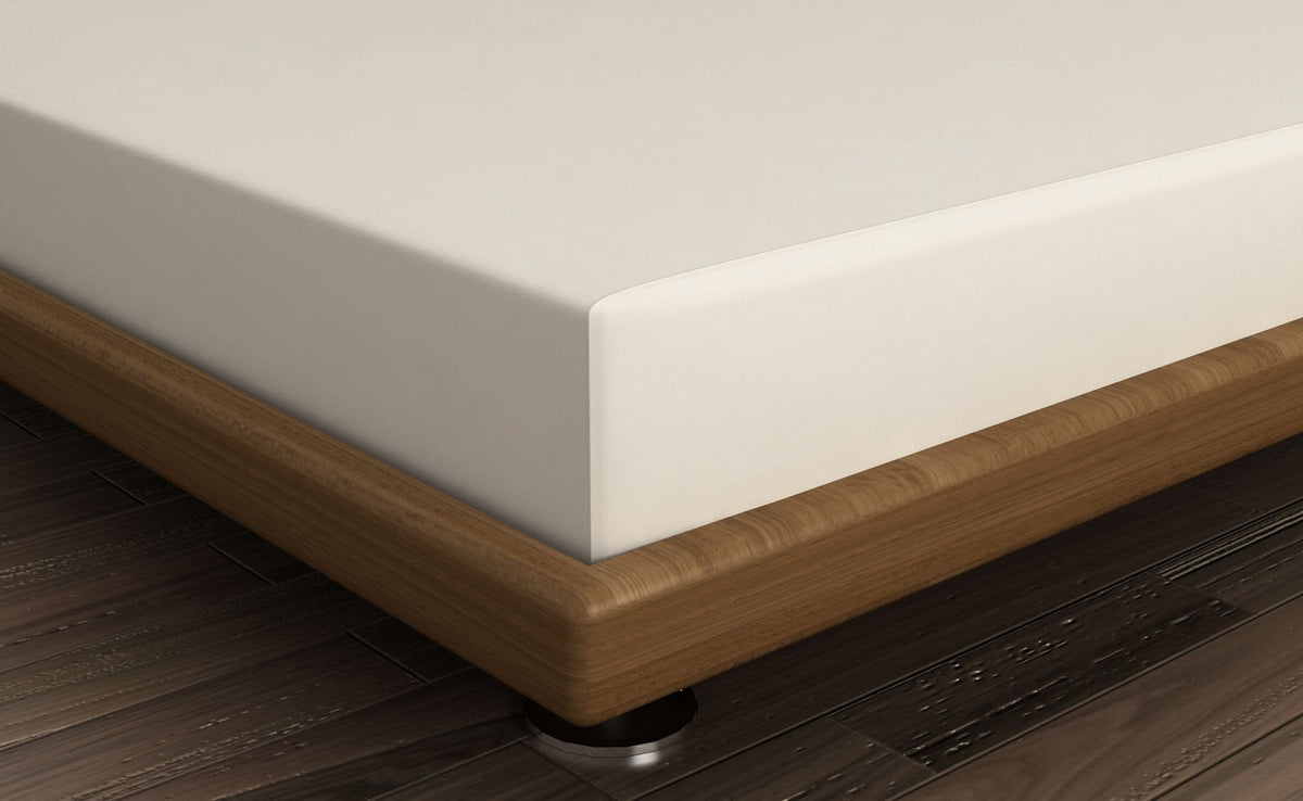 Cearșaf pat dublu XL cu elastic ranforce, Cream, Crem