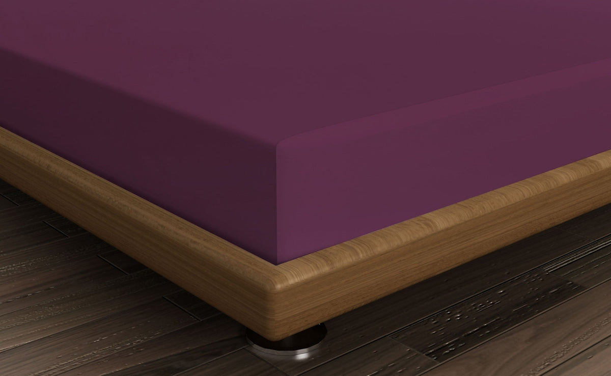 Cearșaf pat dublu XL cu elastic ranforce, Purple, Mov
