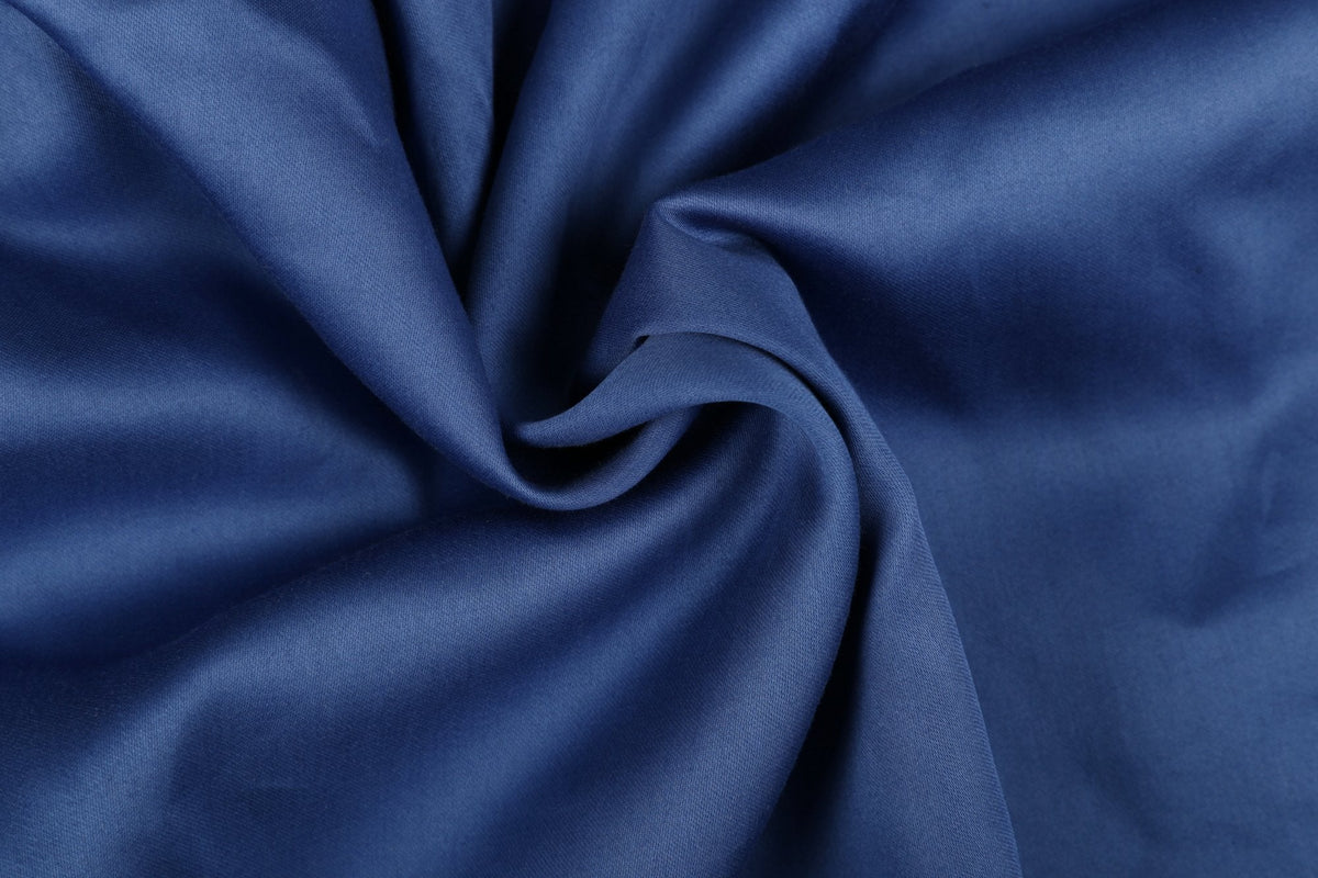 Cearșaf satin pat super king cu elastic, De Dark Blue, Albastru închis