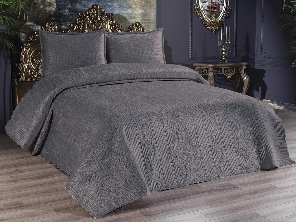 Set cuvertură pat dublu, Velica - Anthracite, Antracit