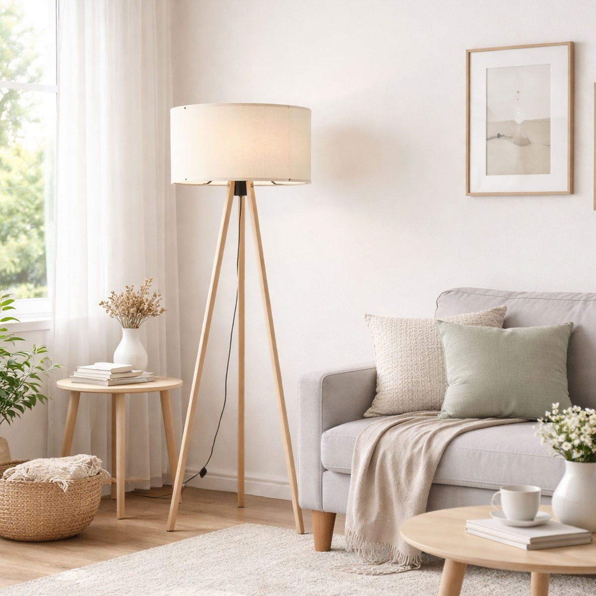 Lampadar, AYD-1524, Crem / Stejar