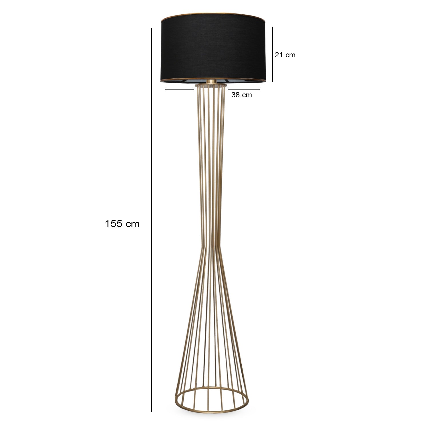 Lampadar, AYD-3078, Negru / Auriu