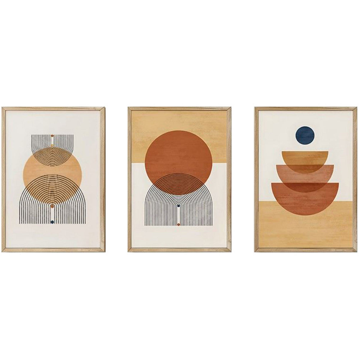 Tablou decorativ MDF cu ramă (3 piese), 3Dartsohoset7, Multicolor