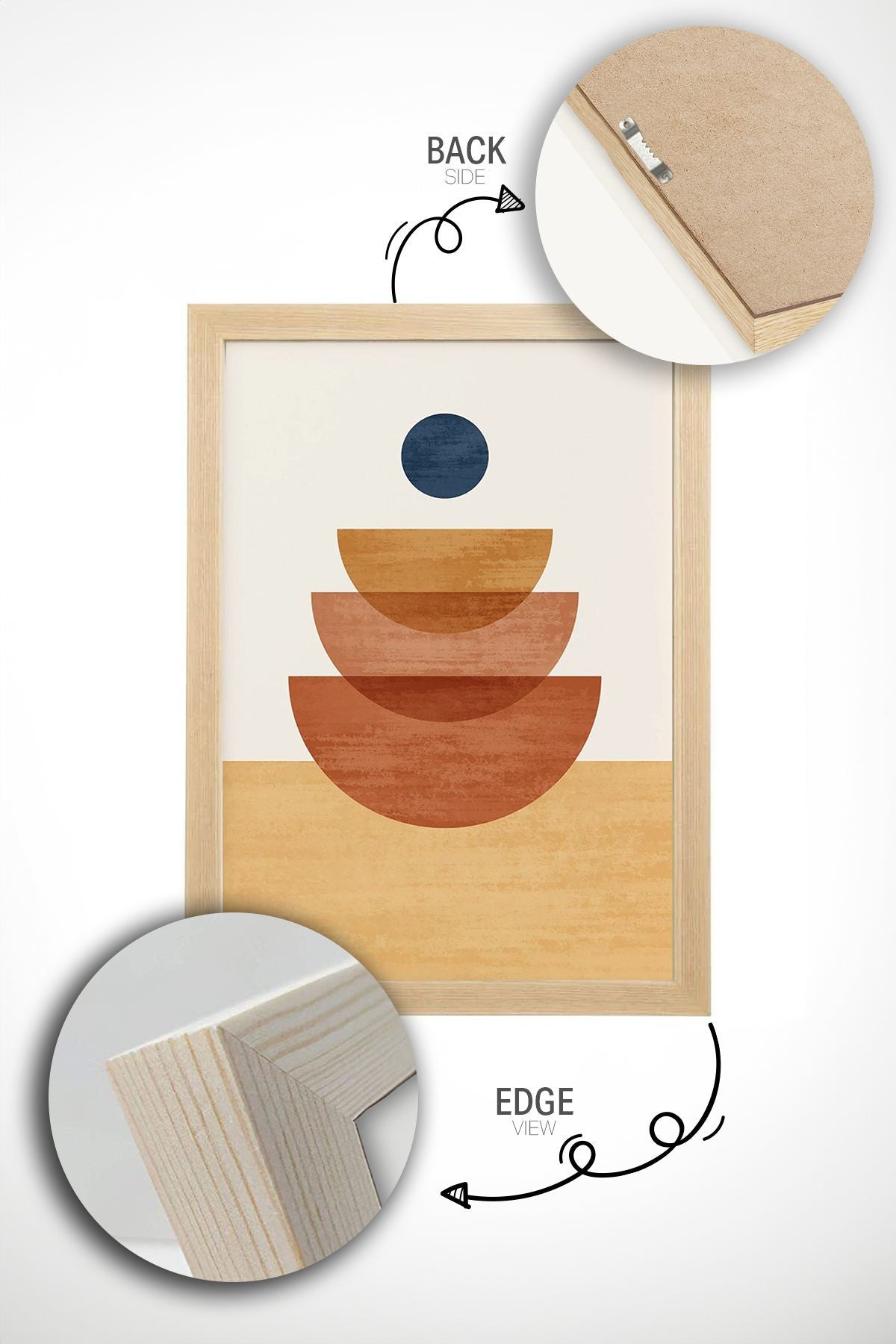 Tablou decorativ MDF cu ramă (3 piese), 3Dartsohoset7, Multicolor