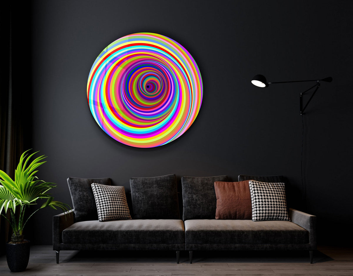 Tablou decorativ din sticlă securizată, SKR-9062 - (80 x 80), Multicolor