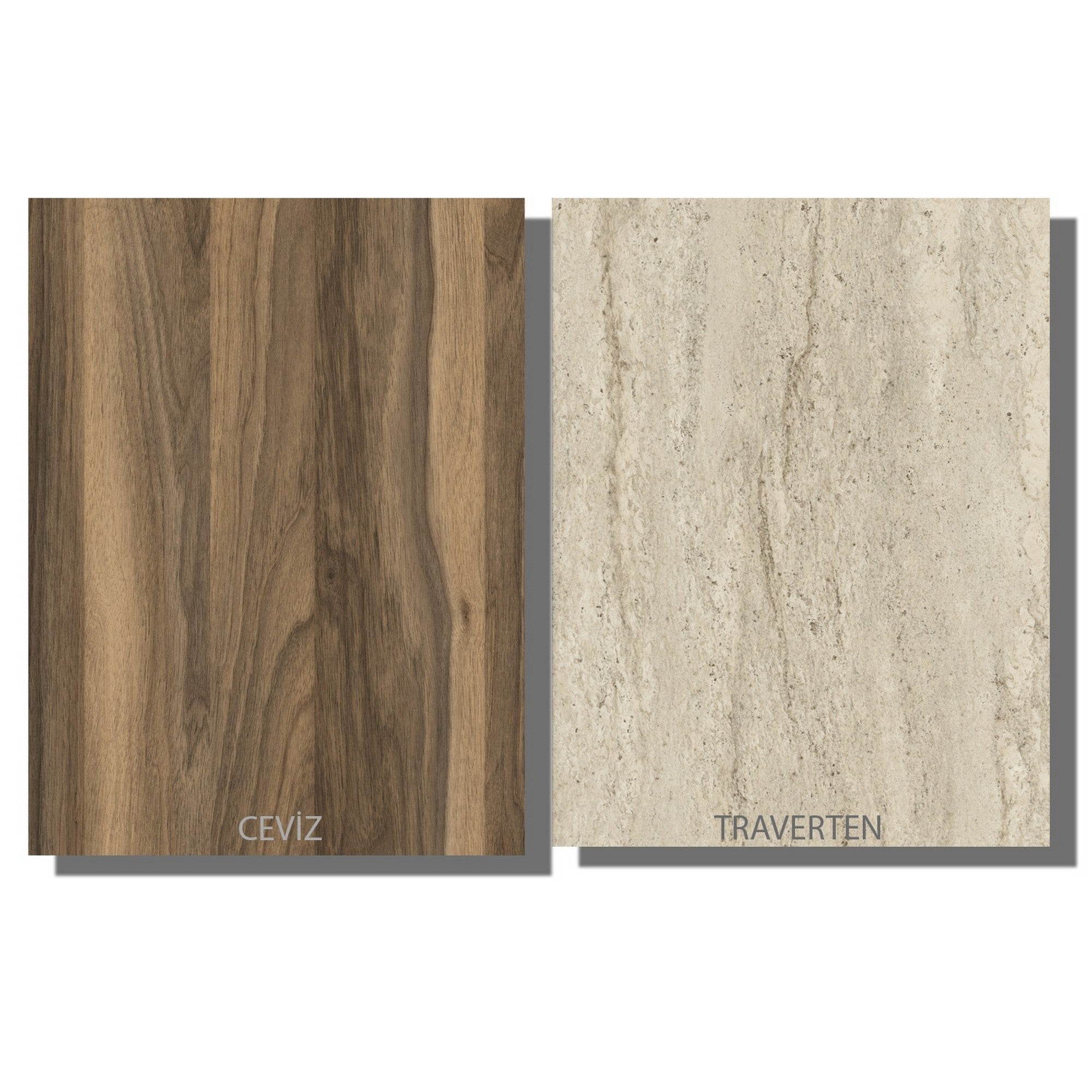 Consola FOREST, bej cu efect de marmura/stejar, PAL melaminat/fag, 120x35x89 cm