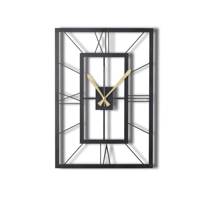 Ceas decorativ metalic de perete, November XL, Negru