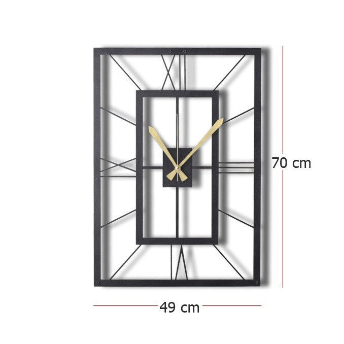 Ceas decorativ metalic de perete, November XL, Negru
