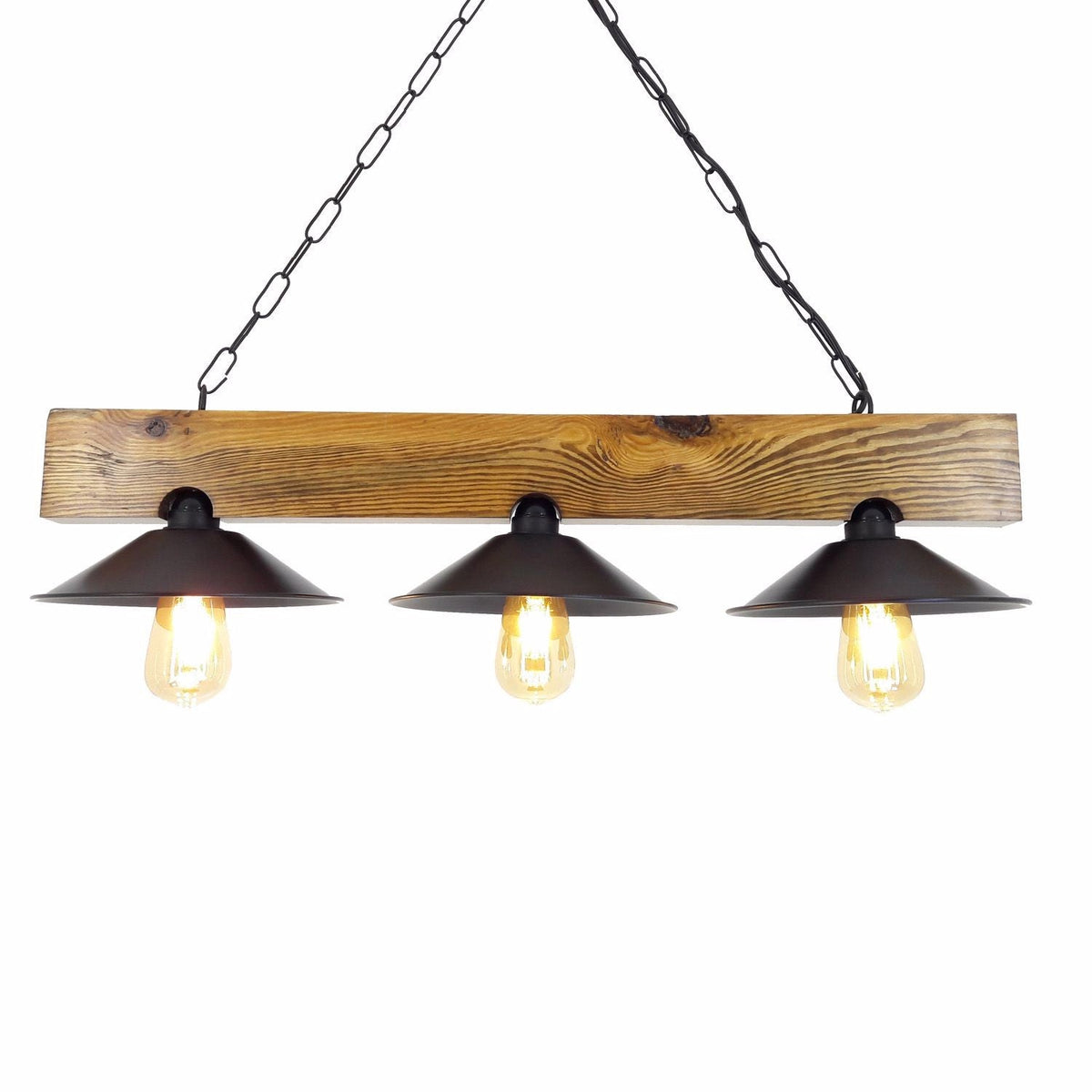 Candelabru, Üç Şapka Avize, Nuc / Negru