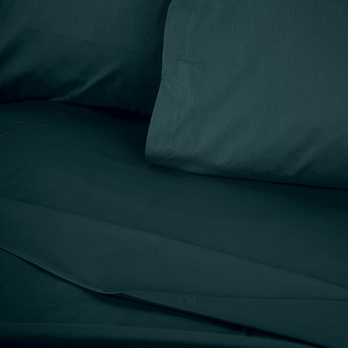 Cearșaf pat king cu elastic ranforce, Tonne Mavie - Noche, Verde petrol
