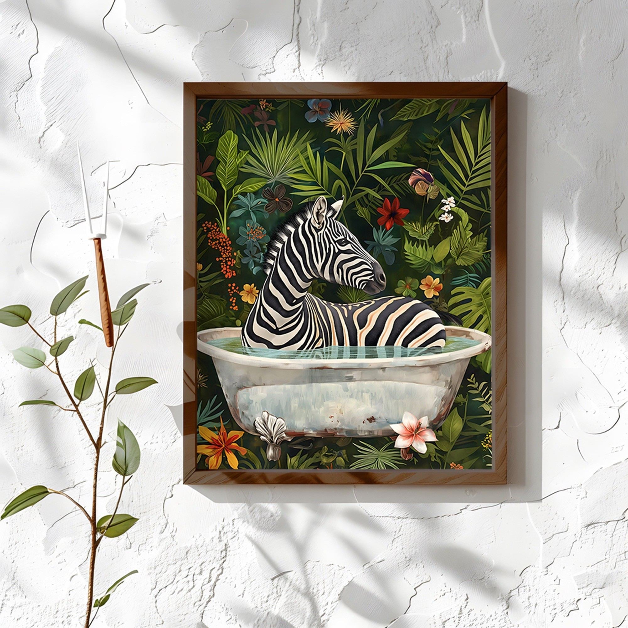 Tablou decorativ MDF cu ramă, AI180, Multicolor