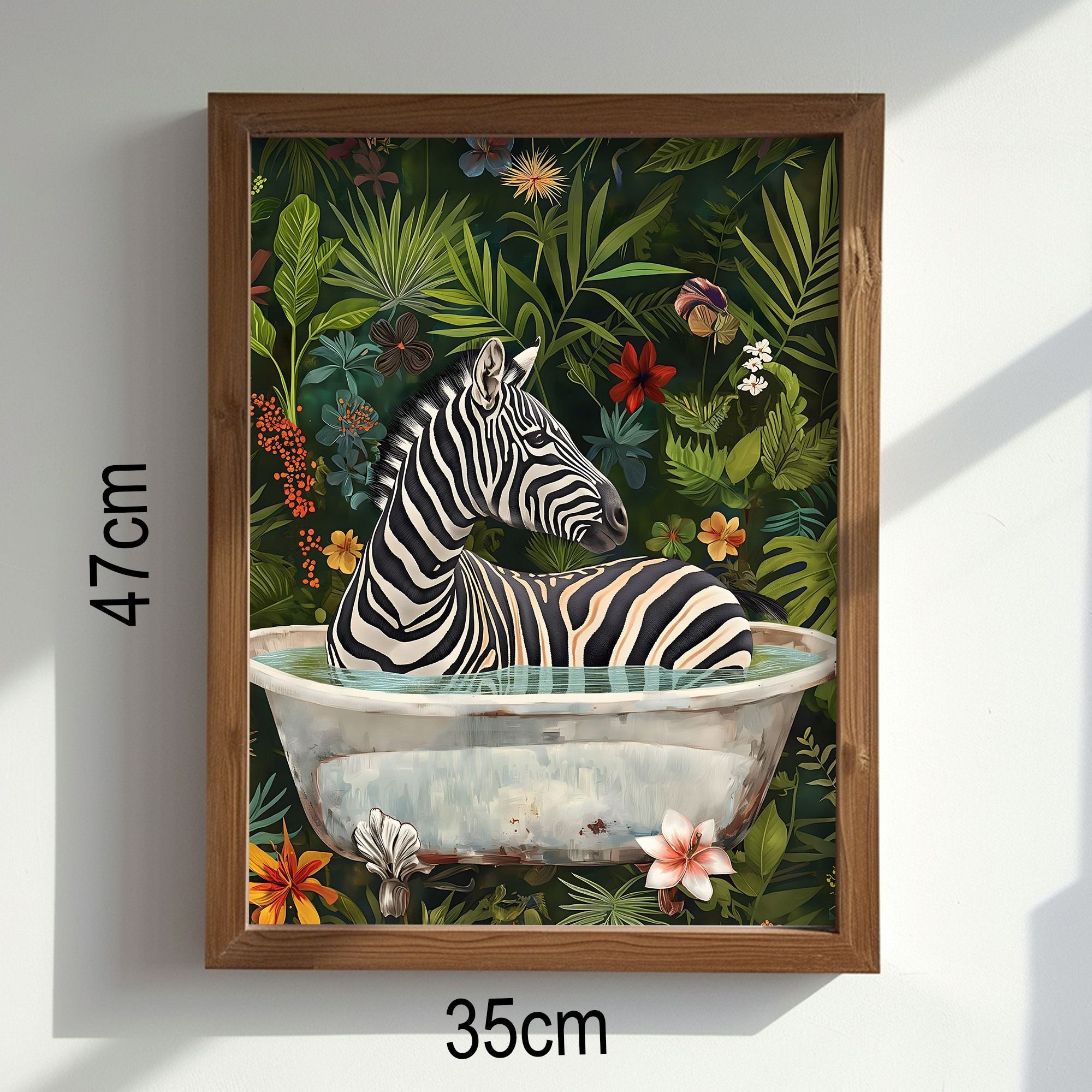 Tablou decorativ MDF cu ramă, AI180, Multicolor
