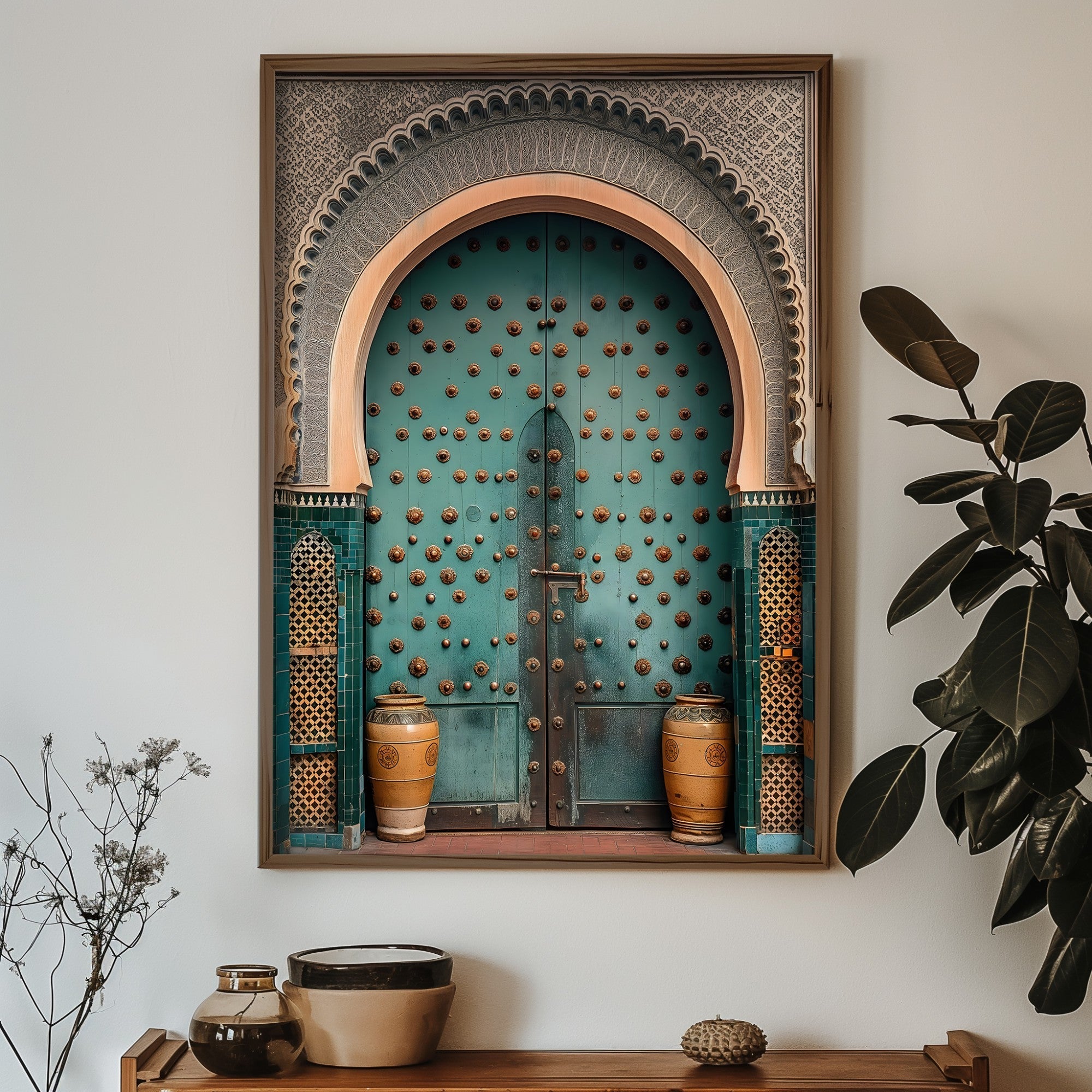 Tablou decorativ MDF cu ramă, GE128-L, Multicolor