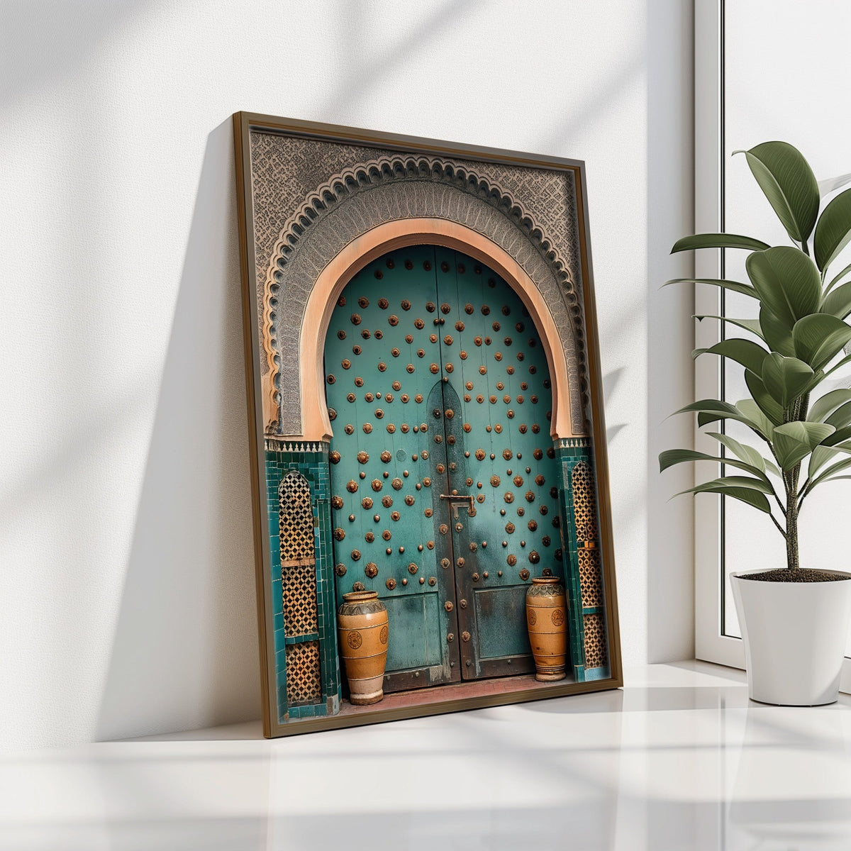 Tablou decorativ MDF cu ramă, GE128-L, Multicolor