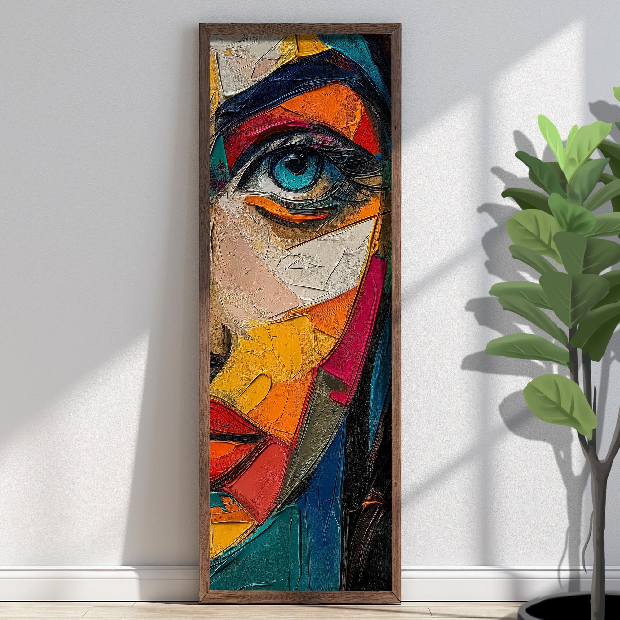 Tablou decorativ MDF cu ramă, EMR078, Multicolor
