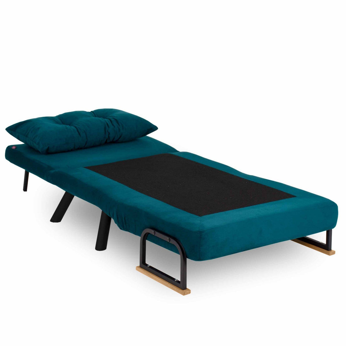 Canapea extensibilă 1 loc, Sando Single - Petrol Green, Verde petrol