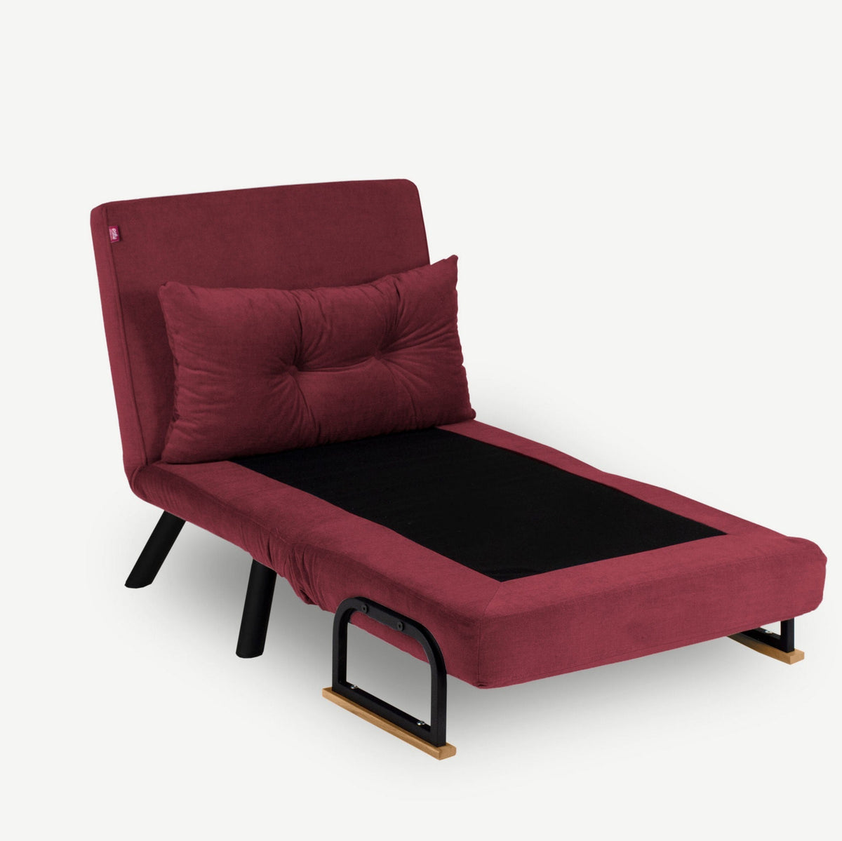 Canapea extensibilă 1 loc, Sando Single - Maroon, Vișiniu