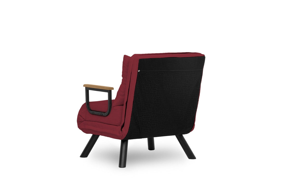 Canapea extensibilă 1 loc, Sando Single - Maroon, Vișiniu
