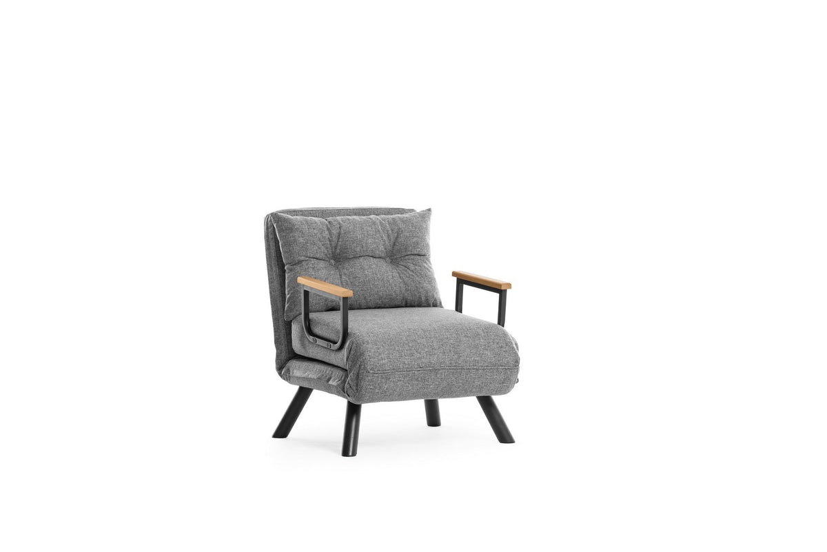 Canapea extensibilă 1 loc, Sando Single - Light Grey, Gri deschis