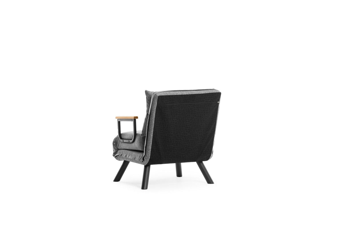 Canapea extensibilă 1 loc, Sando Single - Light Grey, Gri deschis
