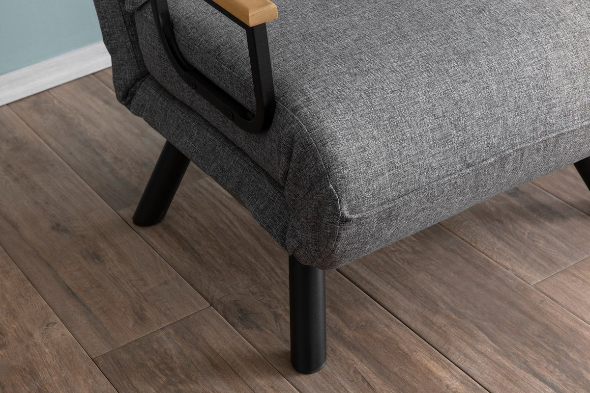 Canapea extensibilă 1 loc, Sando Single - Light Grey, Gri deschis