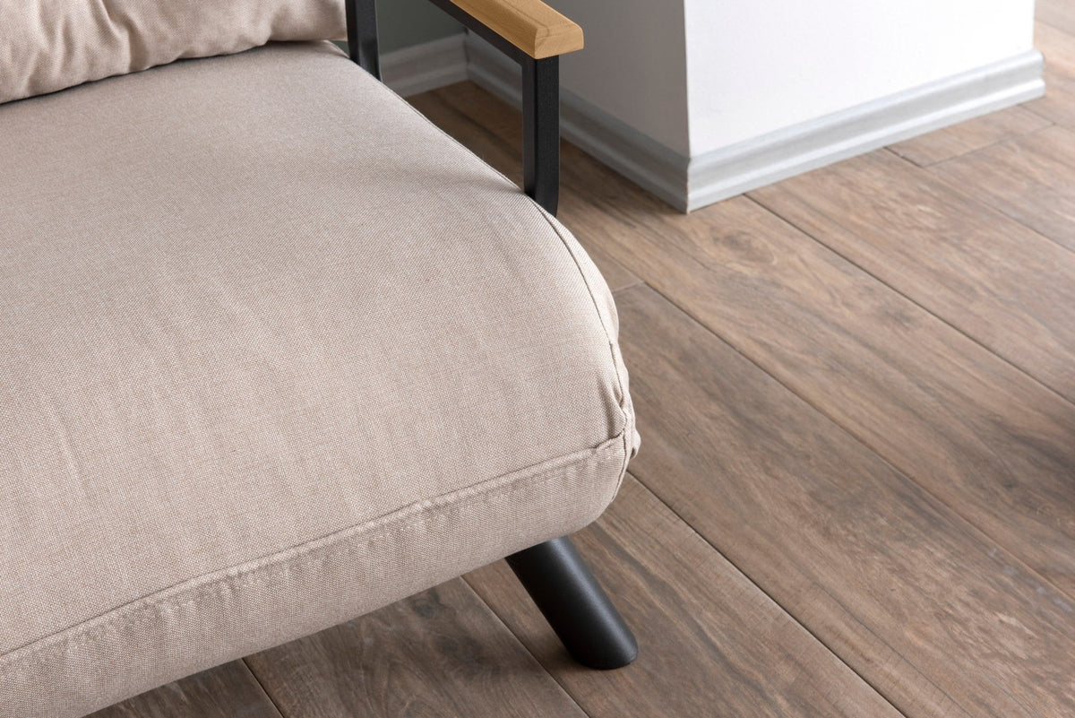 Canapea extensibilă 1 loc, Sando v2 Single - Cream, Crem