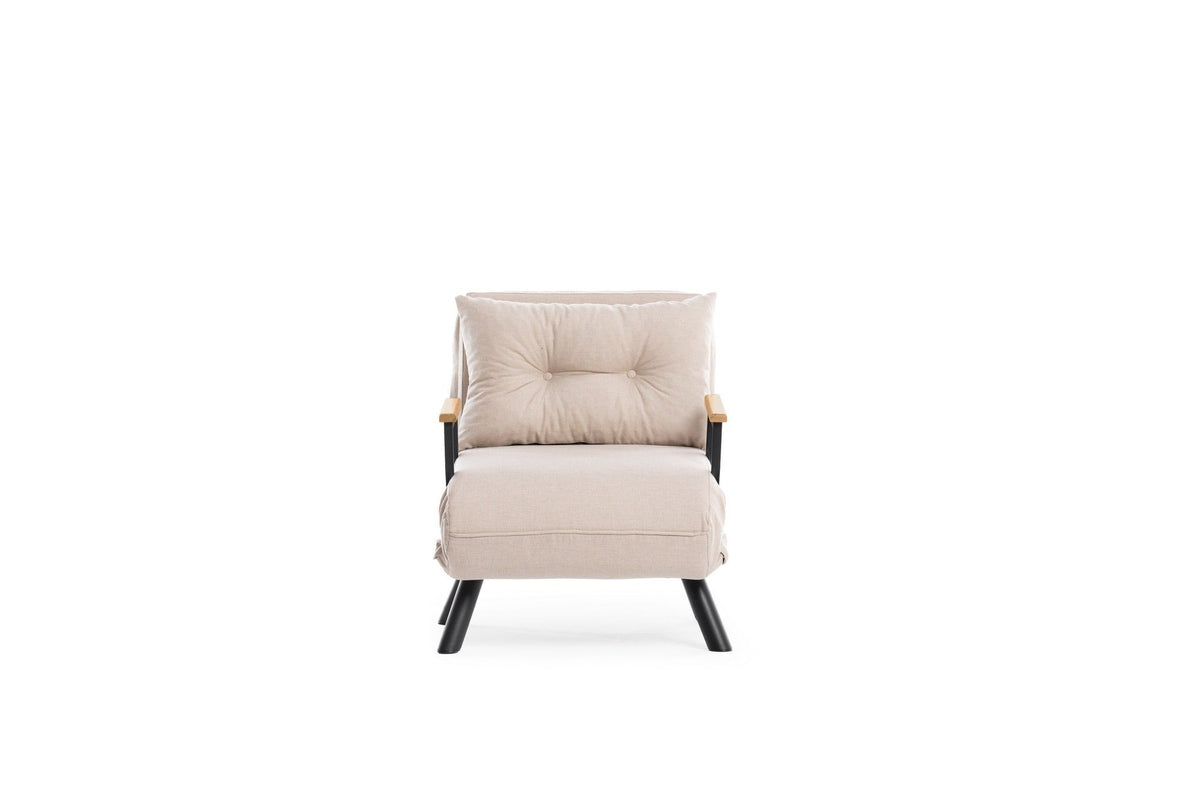 Canapea extensibilă 1 loc, Sando v2 Single - Cream, Crem