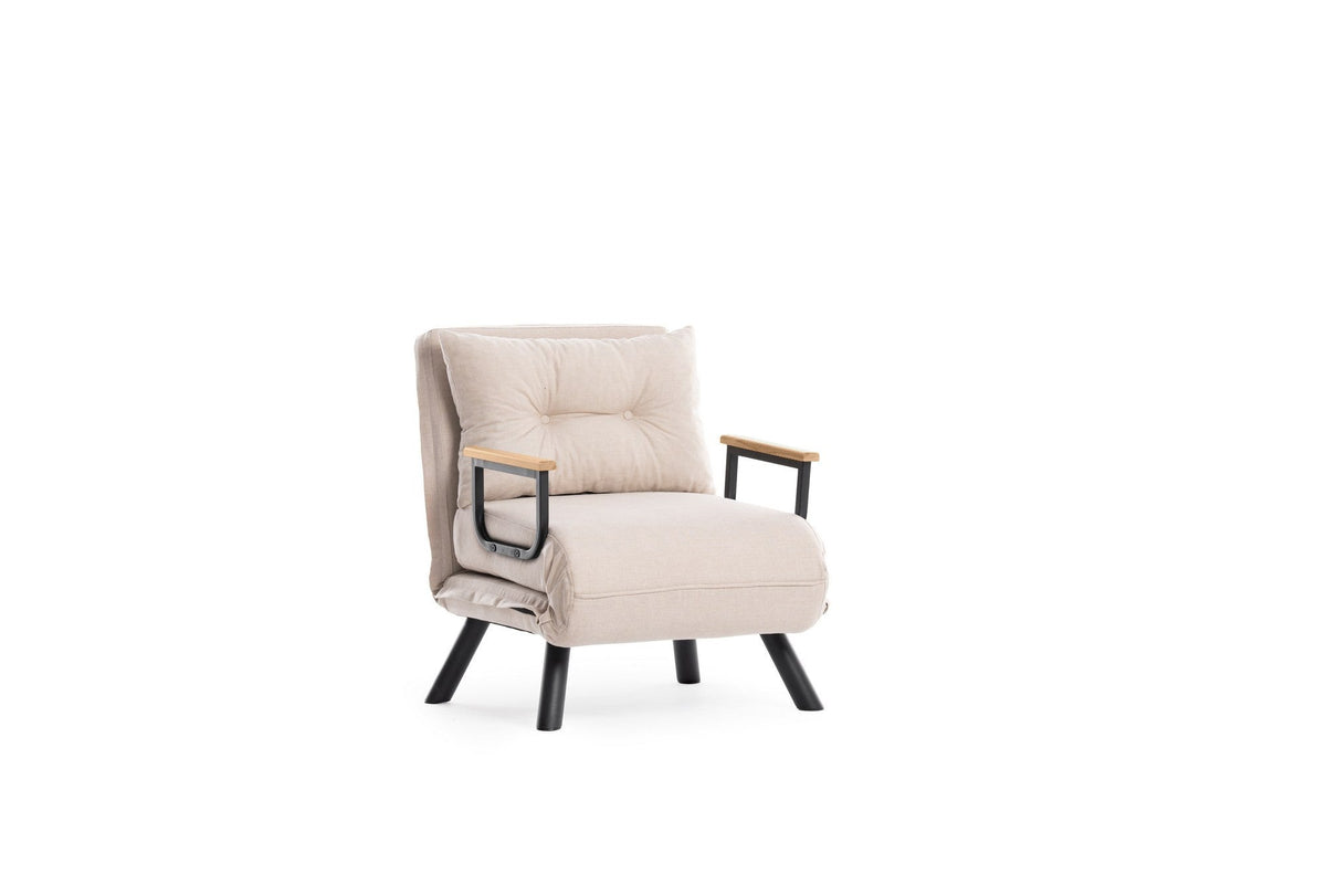 Canapea extensibilă 1 loc, Sando v2 Single - Cream, Crem