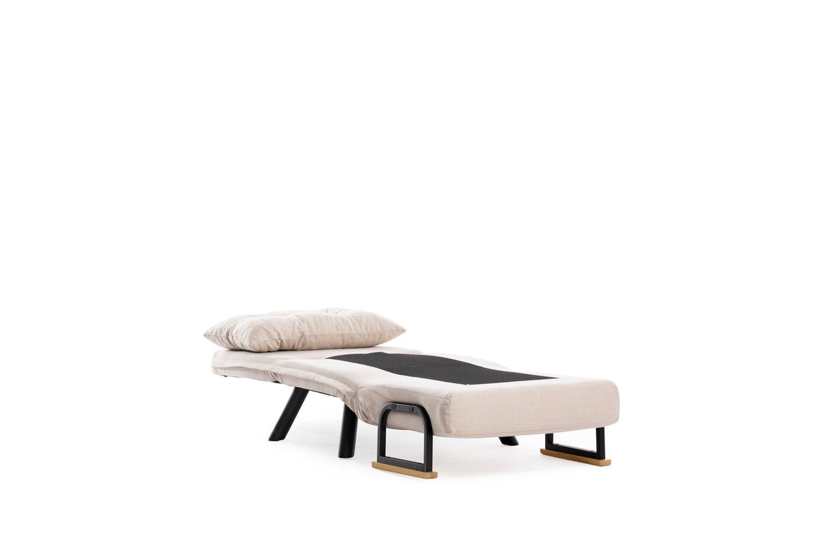 Canapea extensibilă 1 loc, Sando v2 Single - Cream, Crem