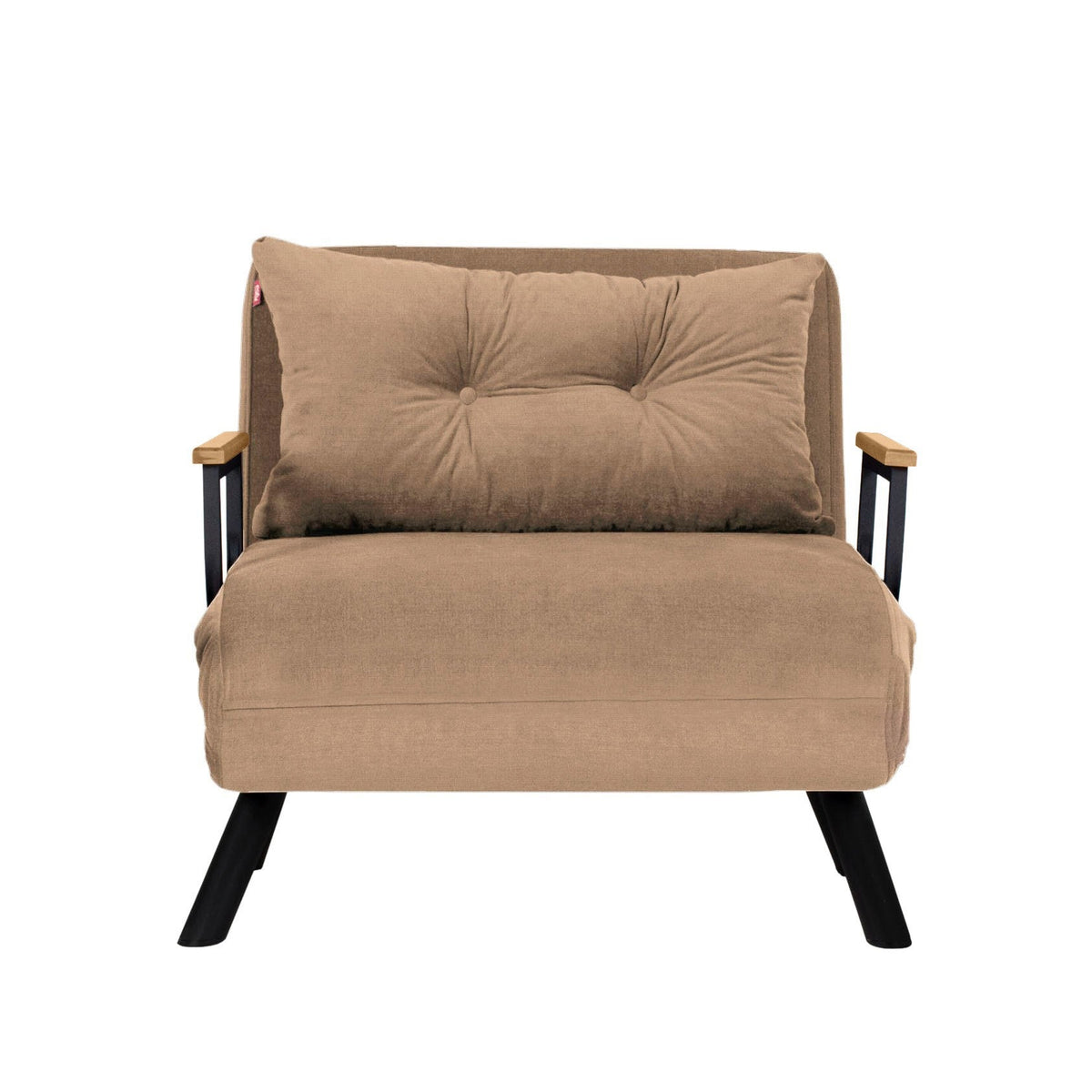 Canapea extensibilă 1 loc, Sando Single - Light Brown v2, Maro deschis