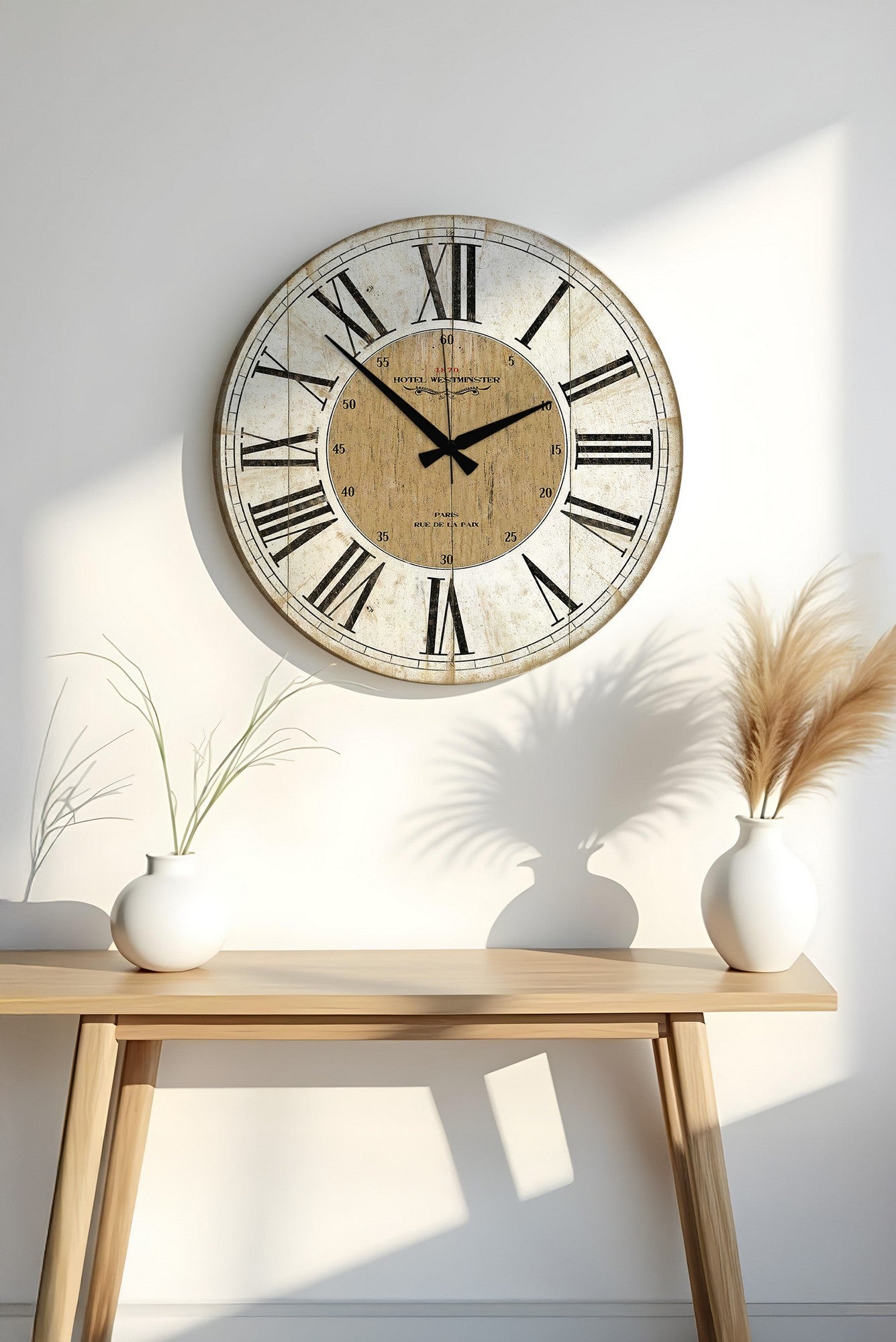 Ceas decorativ MDF, Huhuas00013, Multicolor