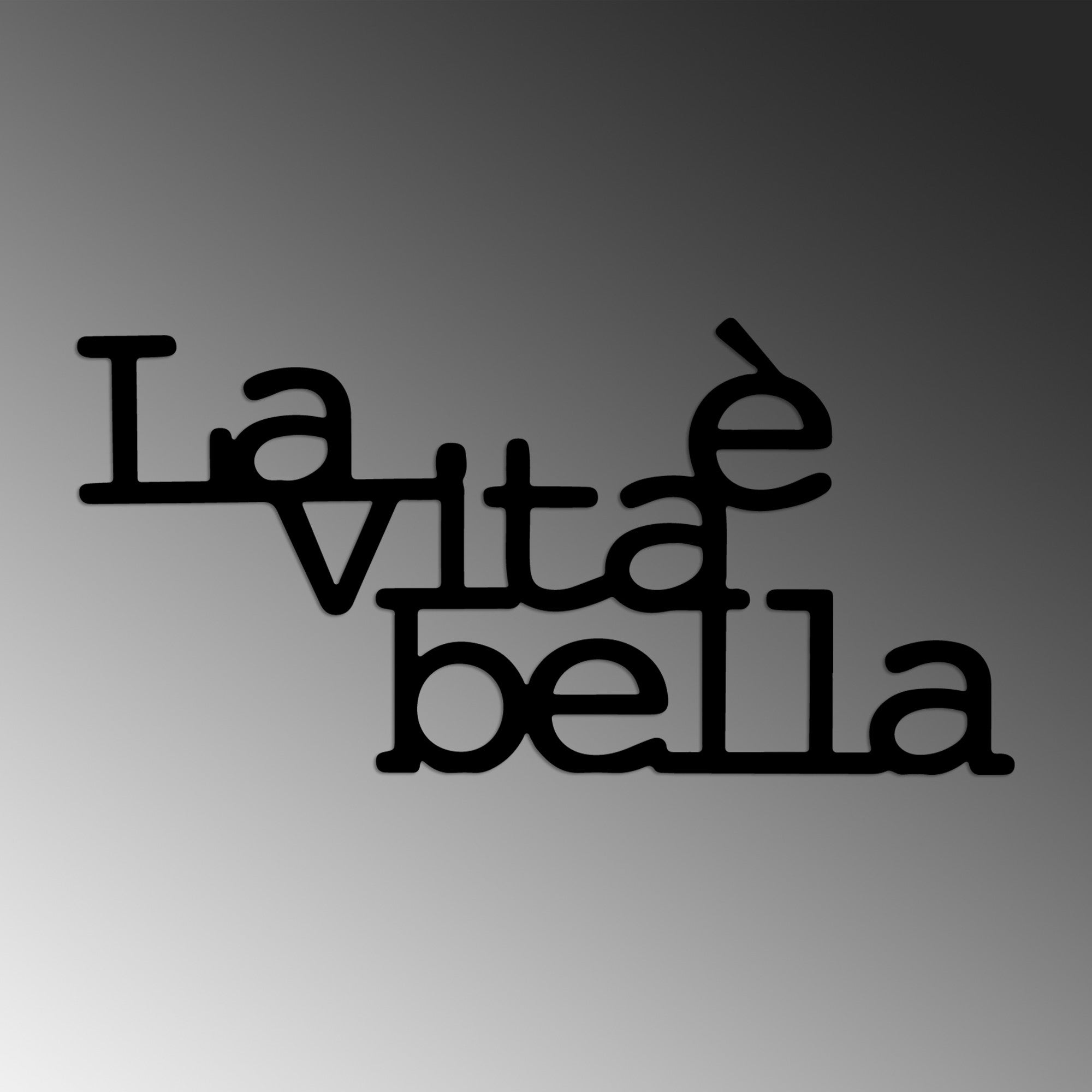 Accesoriu decorativ metalic de perete, Vita E Bella 1, Negru