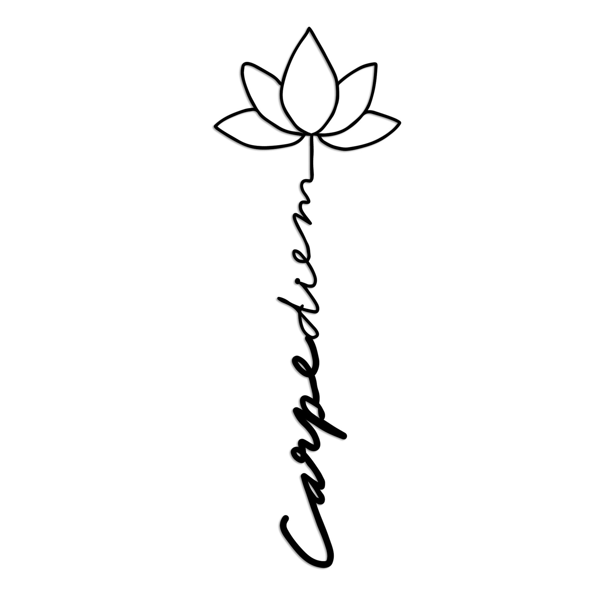 Accesoriu decorativ metalic de perete, Carpe Diem 4, Negru