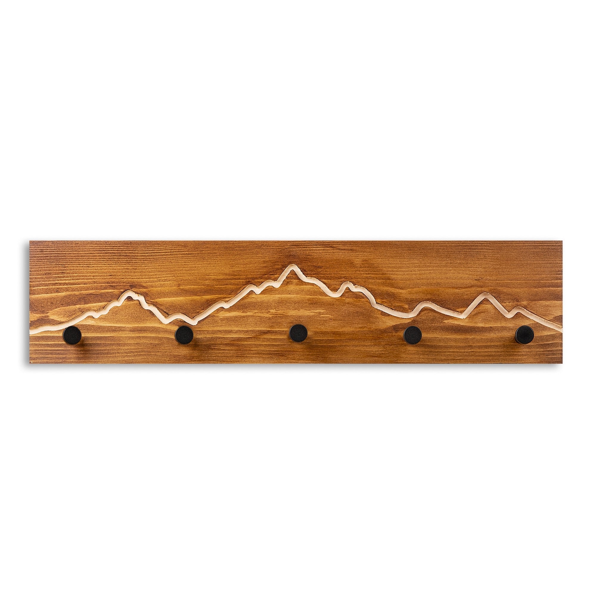 Cuier din lemn de perete, Mountain 2, Nuc / Natural