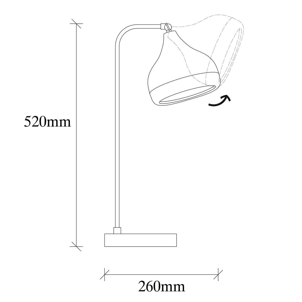 Veioză, Yıldo - 6896, Negru / Cupru