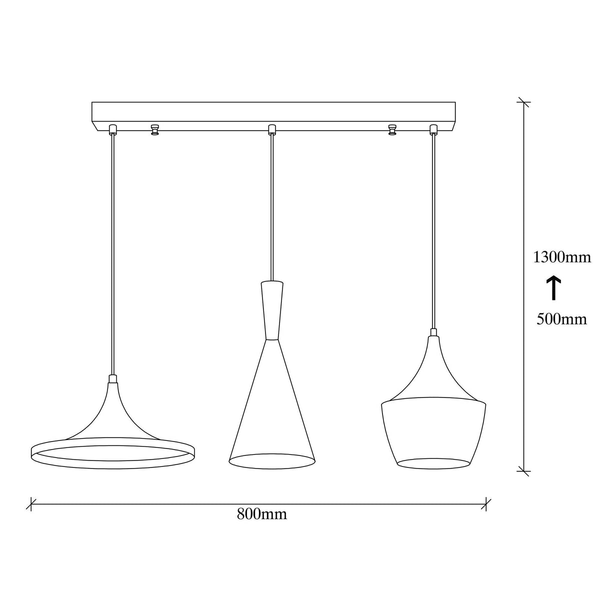 Candelabru, Elmas - 3561, Negru / Auriu