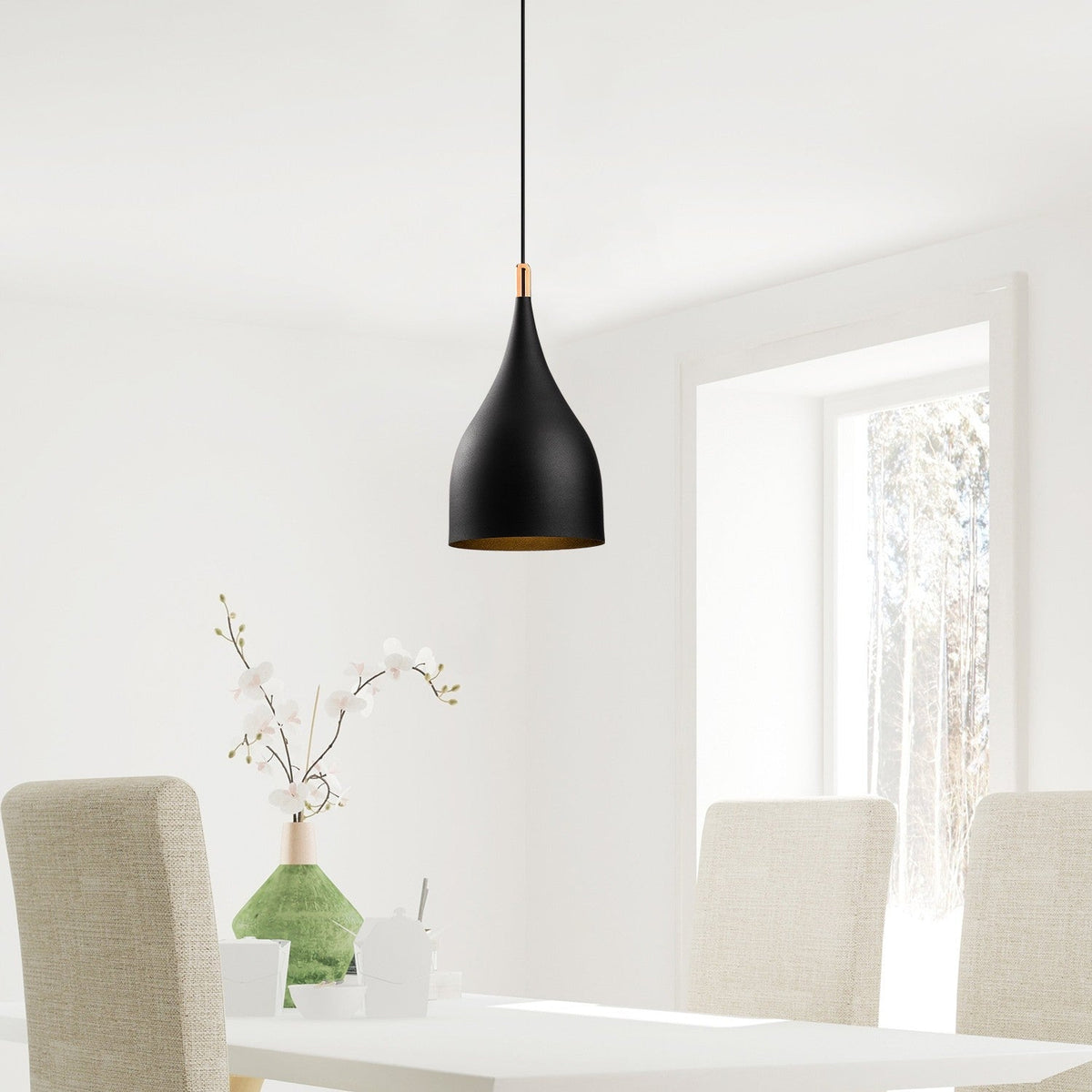 Candelabru, Sağlam - 3770, Negru / Auriu