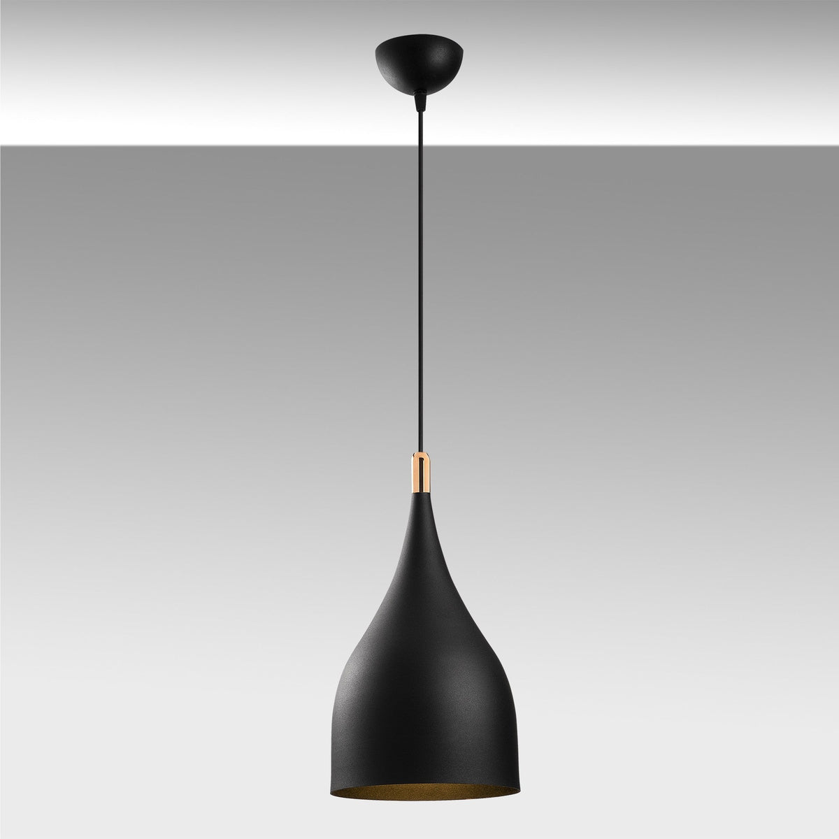 Candelabru, Sağlam - 3770, Negru / Auriu