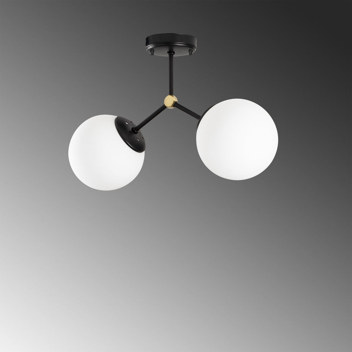 Candelabru, Damar - 6331, Negru / Alb