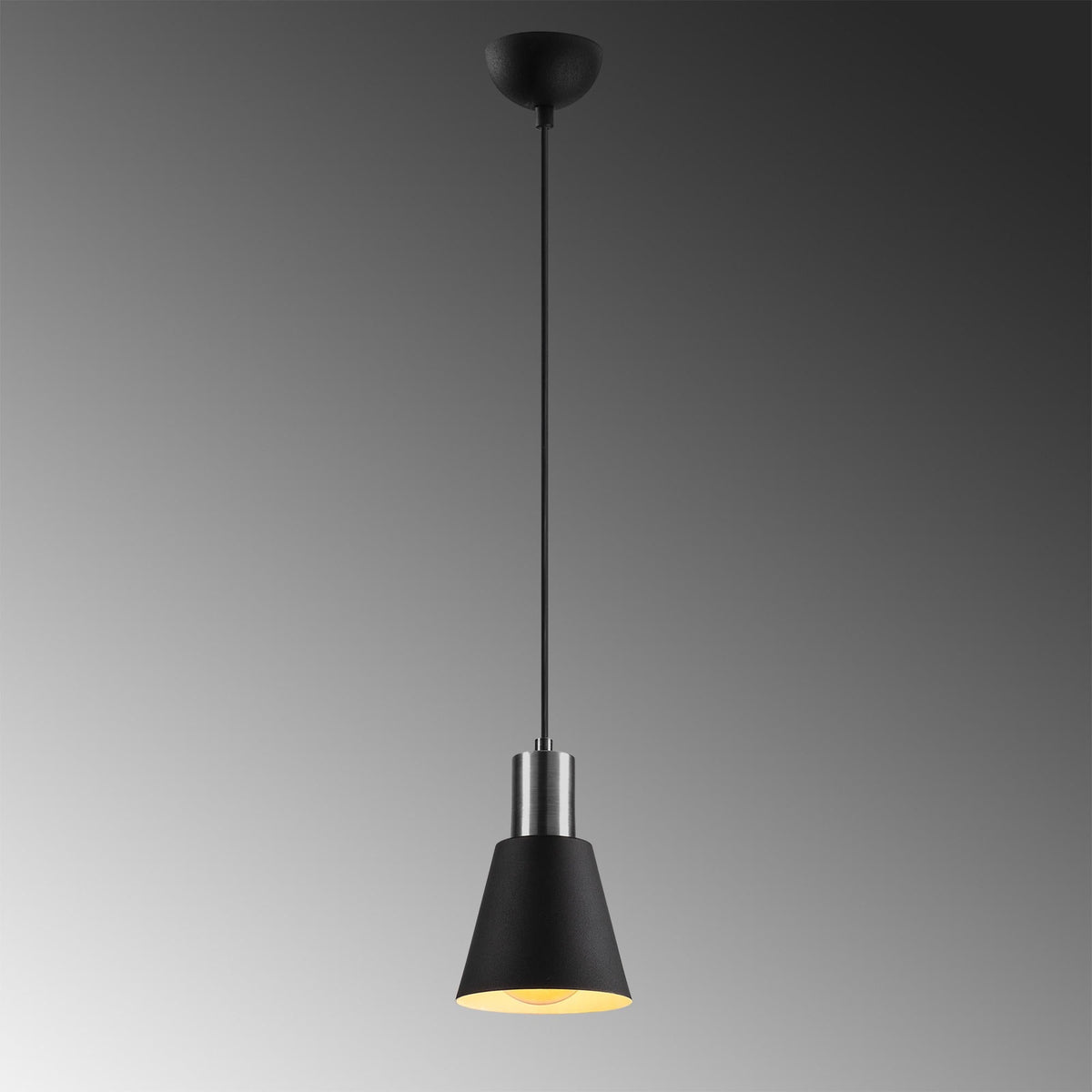Candelabru, Kem - 6362, Negru / Nichel
